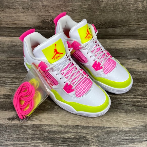 Jordan Shoes New Air Jordan 4 Retro Se Sneaker White Lemon Pink Poshmark